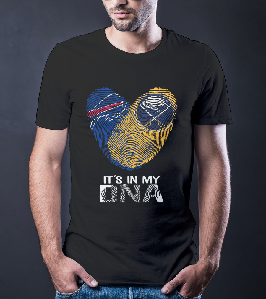 Buffalo Bills Sabres It's In My DNA Fingerprint Heart T-Shirt