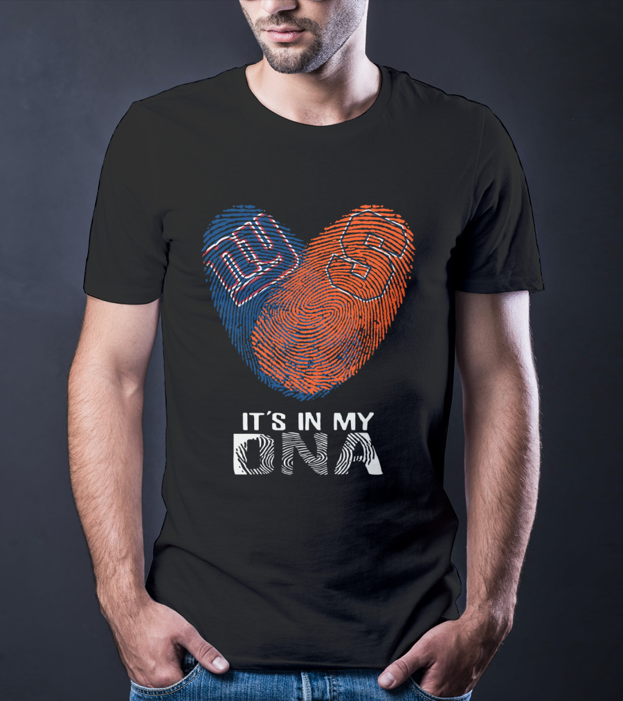 Giants Syracuse It's In My DNA Fingerprint Heart T-Shirt