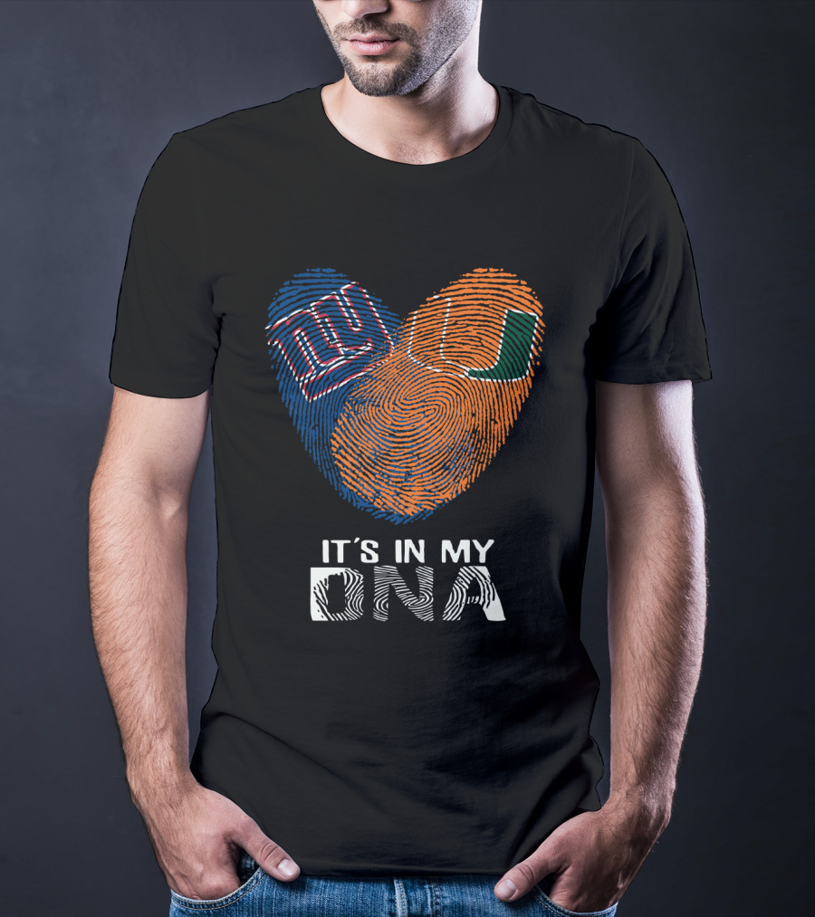 New York Giants Miami Hurricanes It's In My DNA T-Shirt