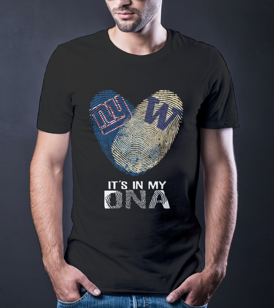 Giants Huskies It's In My DNA Fingerprint T-Shirt