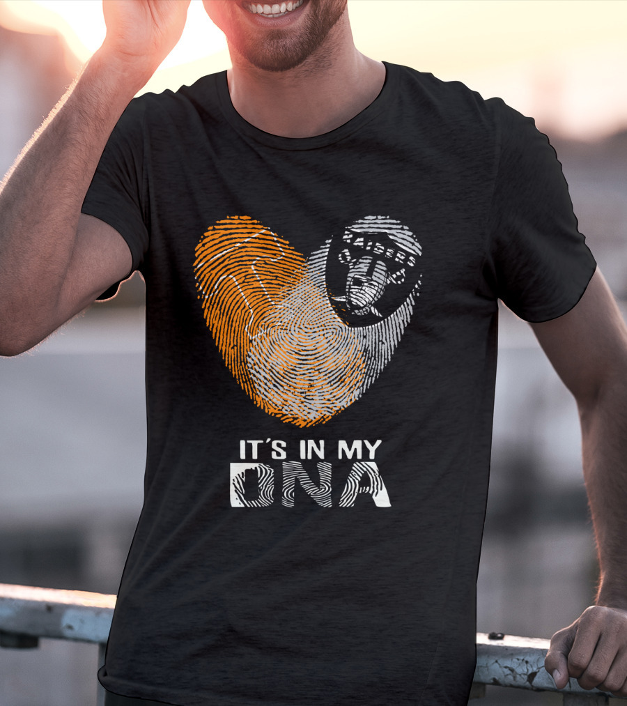 Raiders It's In My DNA Fingerprint Heart T-Shirt
