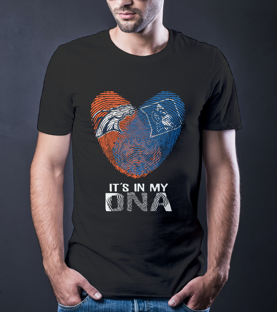 Broncos Duke Heart Fingerprint It's In My DNA T-Shirt