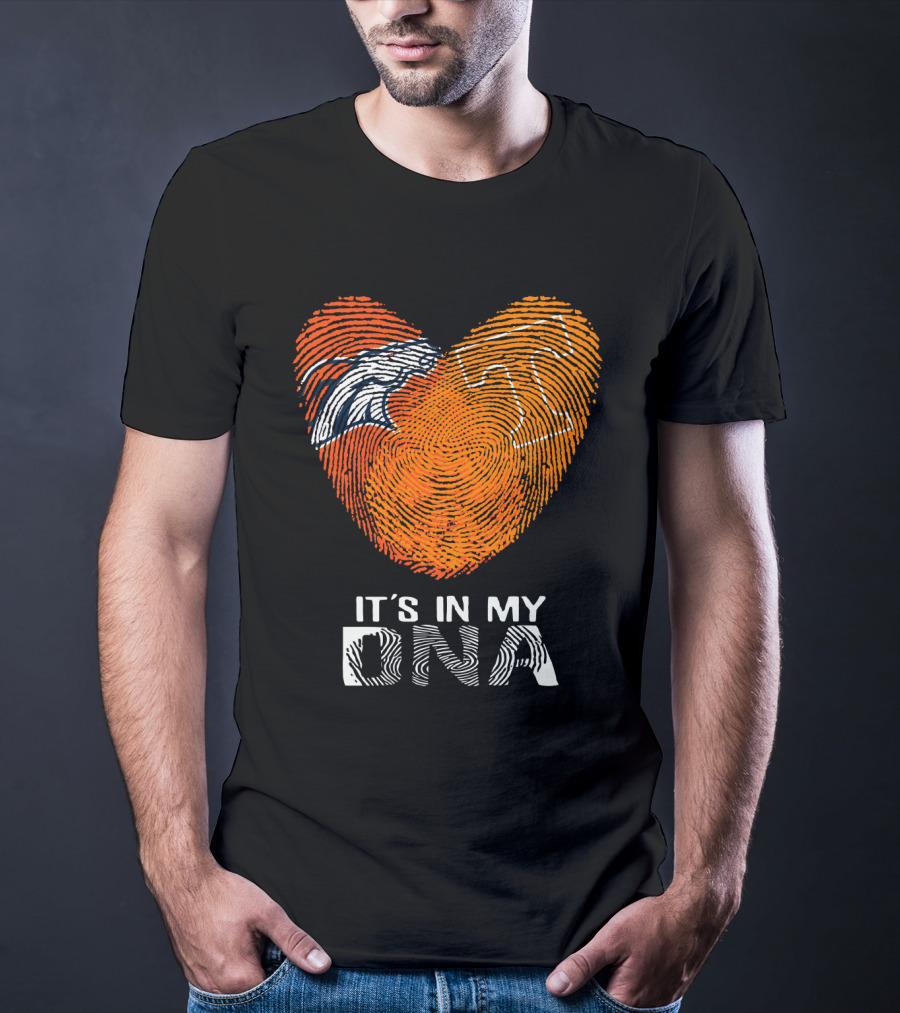 Broncos Tennessee It's In My DNA Fingerprint Heart T-Shirt