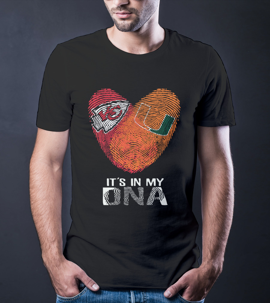 Kansas City Chiefs Miami Hurricanes It's In My DNA T-Shirt