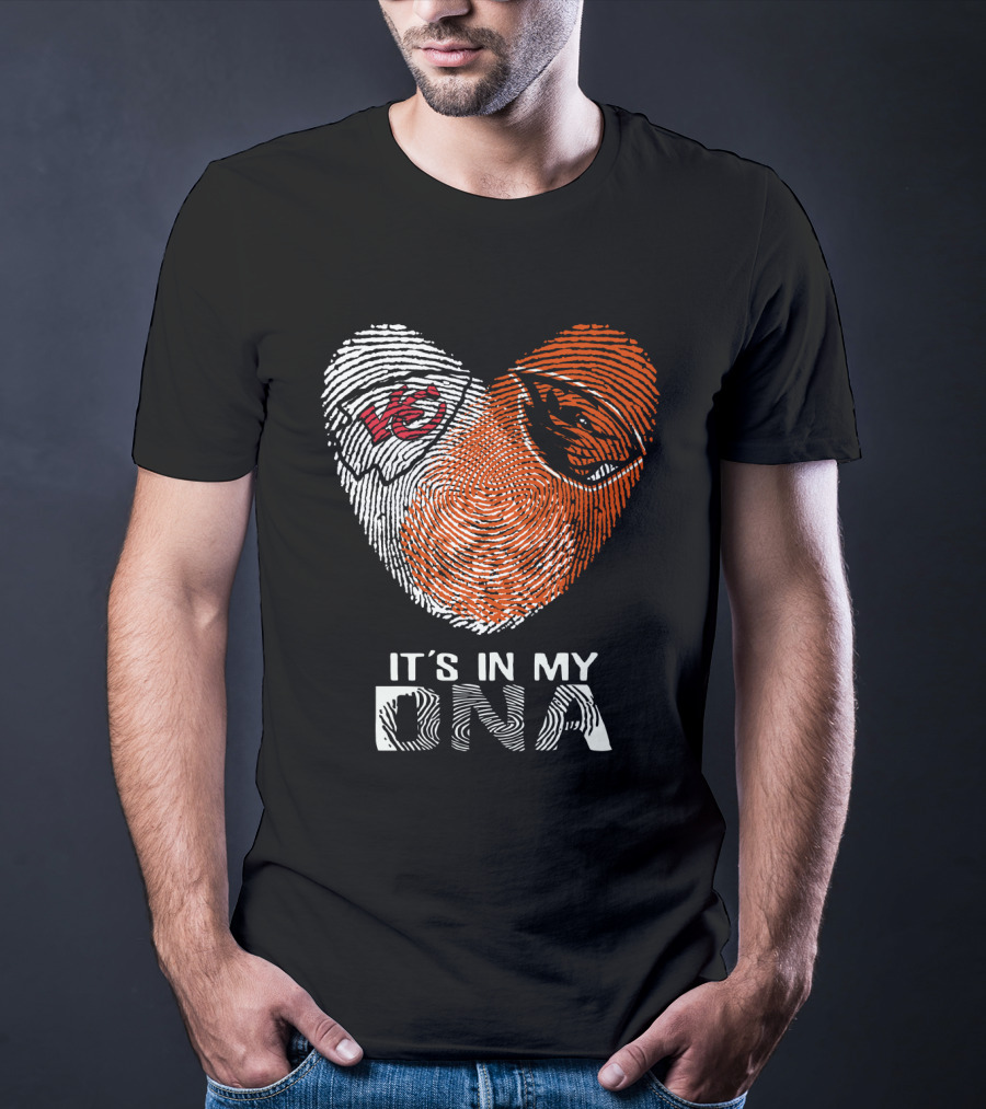 Chiefs Oregon State It's In My DNA Fingerprint Heart T-Shirt