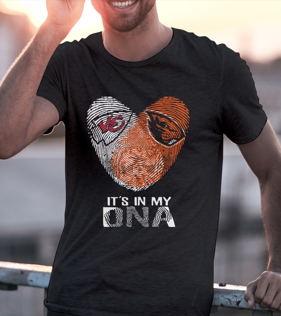 Chiefs Oregon State It's In My DNA Fingerprint Heart T-Shirt