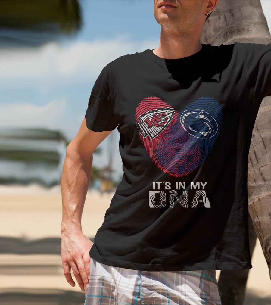 Kansas City Chiefs Penn State It's In My Dna Fingerprint T-Shirt