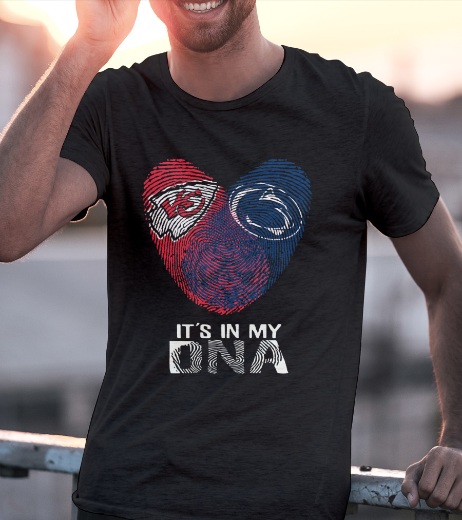 Kansas City Chiefs Penn State It's In My Dna Fingerprint T-Shirt