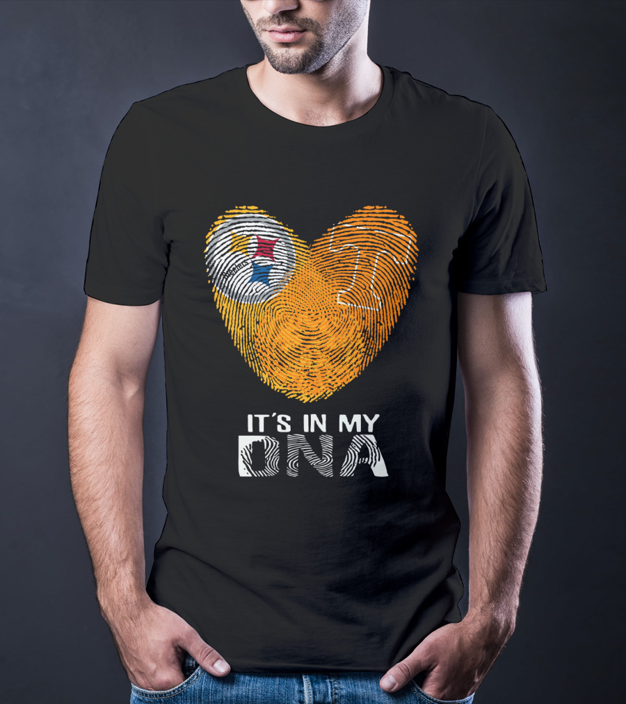 Steelers Tennessee It's In My DNA Fingerprint Heart T-Shirt