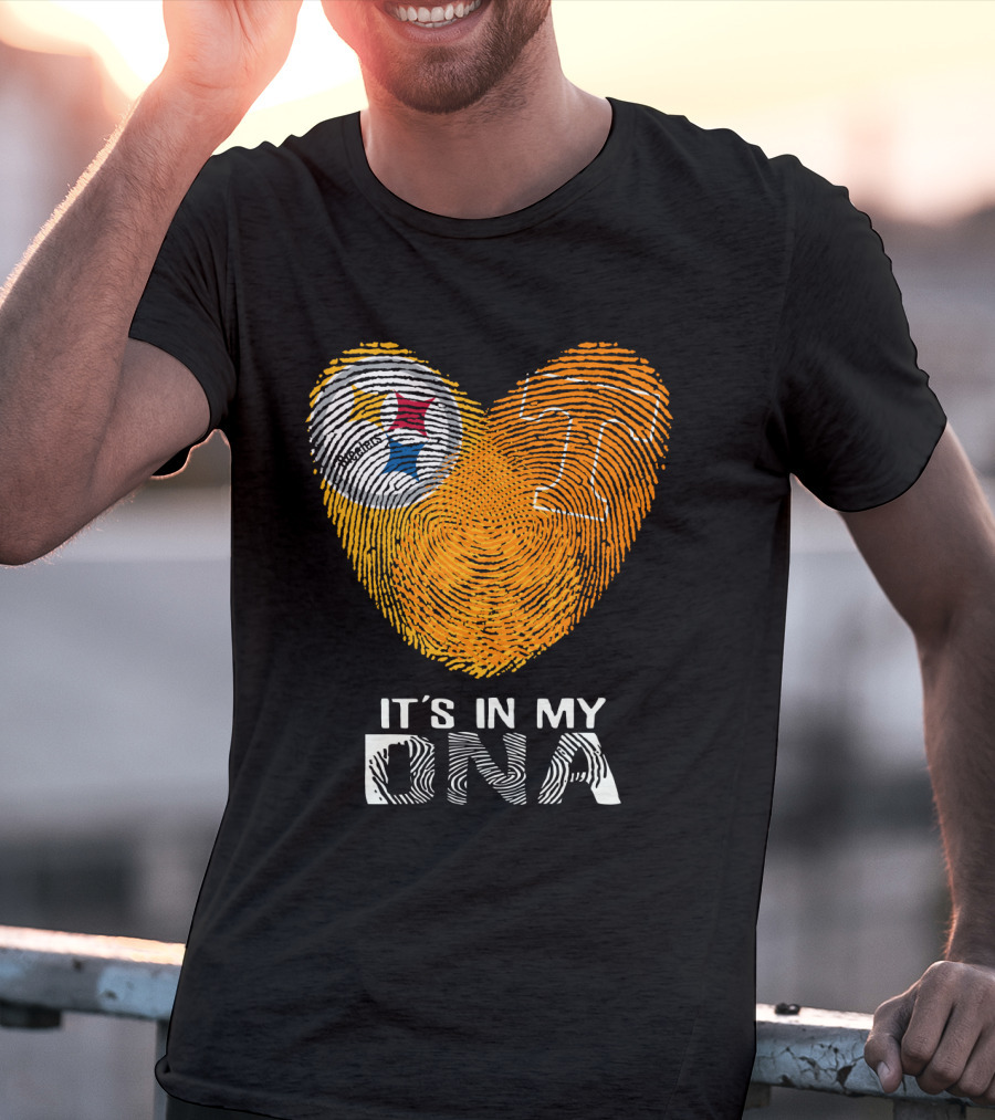 Steelers Tennessee It's In My DNA Fingerprint Heart T-Shirt