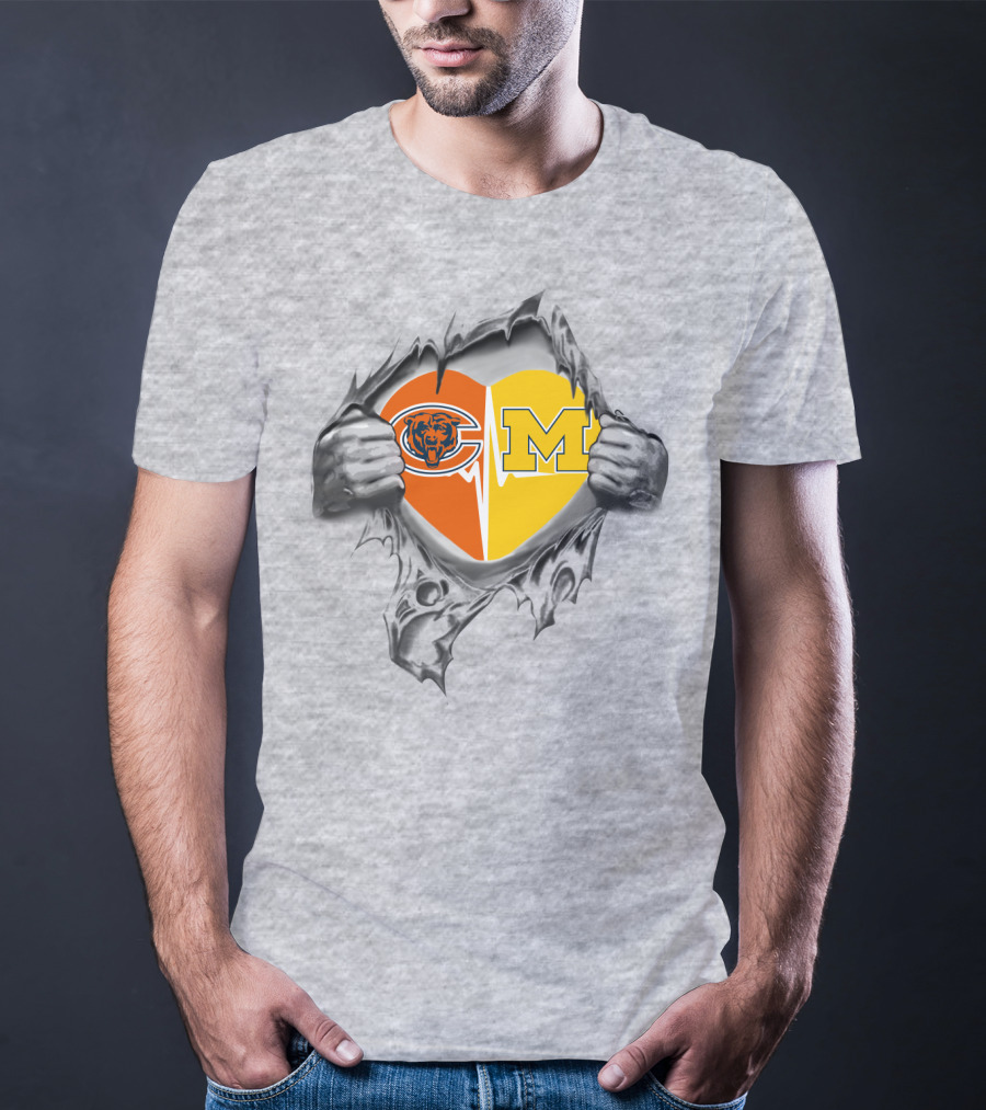 Bears Michigan Heart T-Shirt