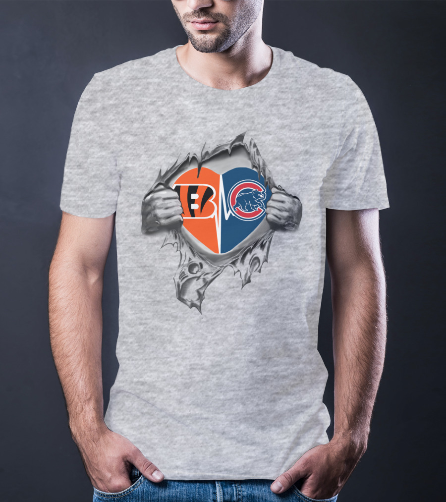 Bengals Cubs Heartbeat Team Spirit T-Shirt