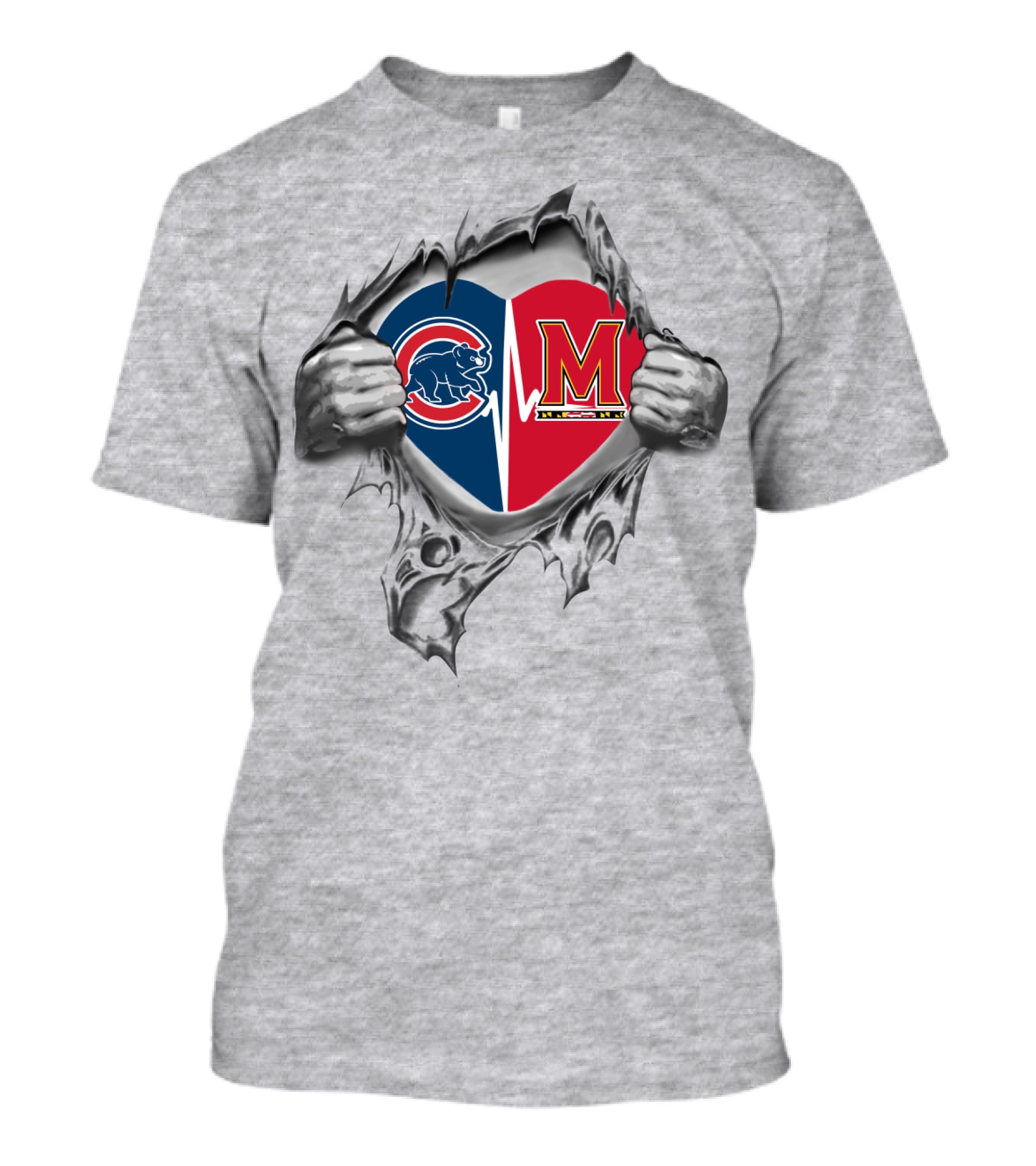 Cubs Maryland Heartbeat Rip T-Shirt