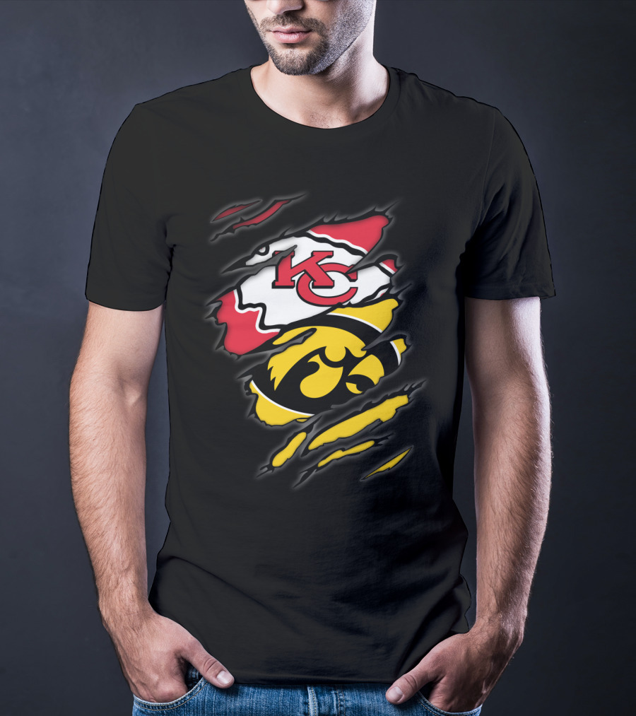 Chiefs Hawkeyes Kansas City Iowa Football Fans T-Shirt