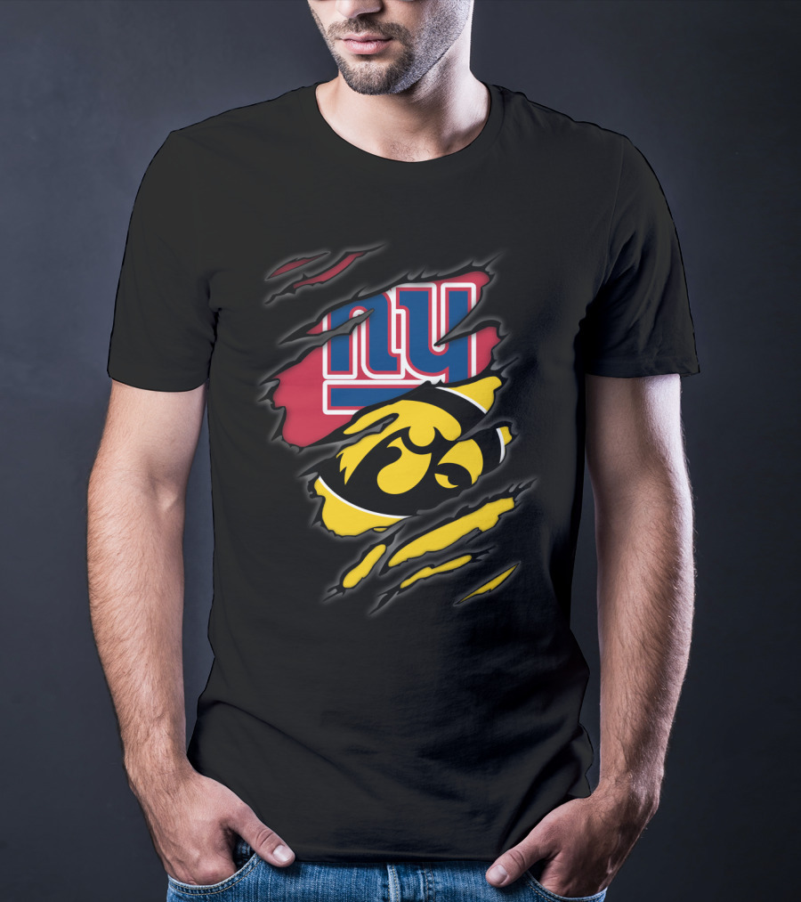 New York Giants Iowa Hawkeyes Crossover T-Shirt