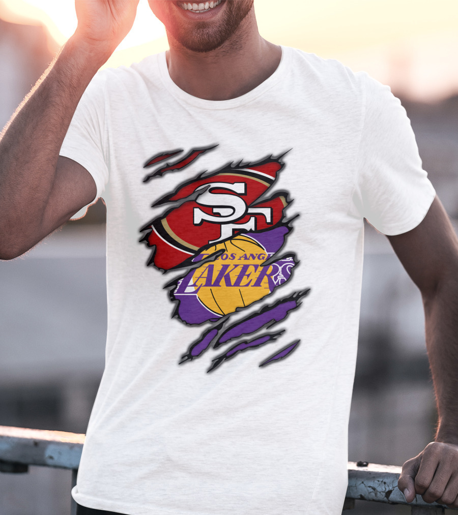 San Francisco 49ers Los Angeles Lakers Crossover T-Shirt