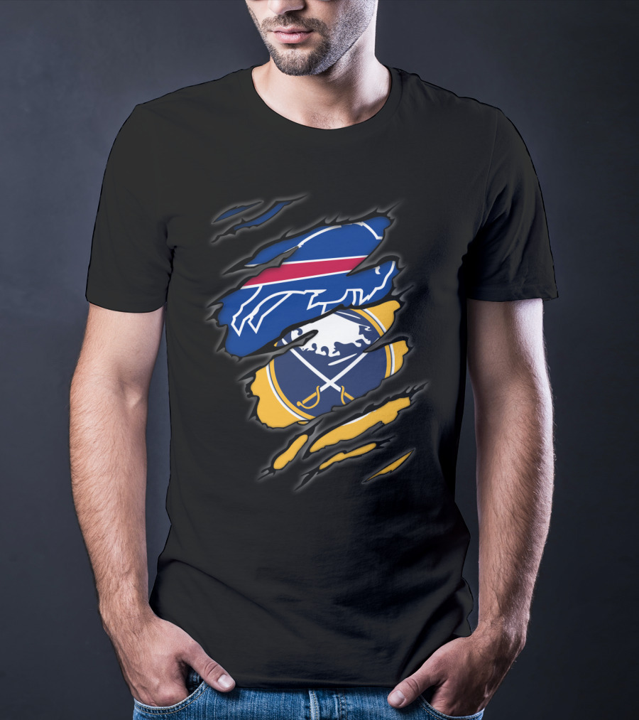Buffalo Bills And Sabres Torn T-Shirt