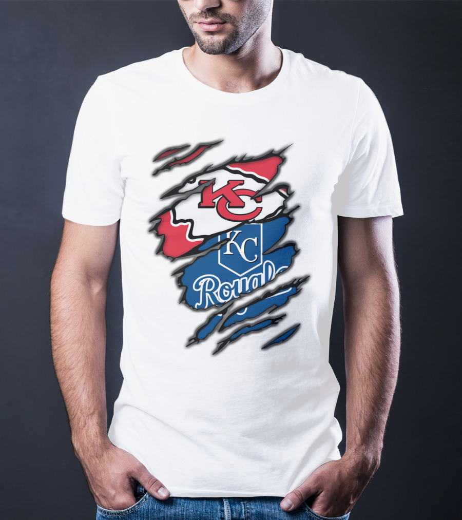 Kansas City Chiefs KC Royals Torn Elements T-Shirt