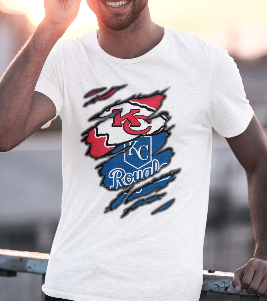 Kansas City Chiefs KC Royals Torn Elements T-Shirt