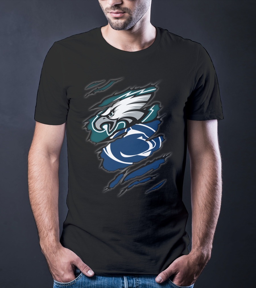 Eagles Penn State Nittany Lions Claw Marks Logo Fusion T-Shirt