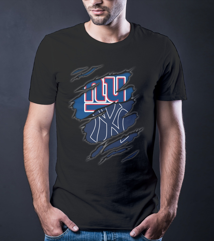 New York Giants Yankees Logo Fusion T-Shirt