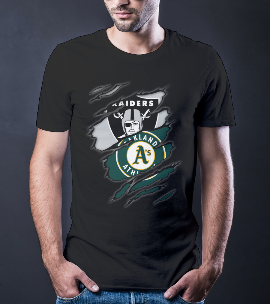 Raiders Oakland Athletics Logo Crossover T-Shirt