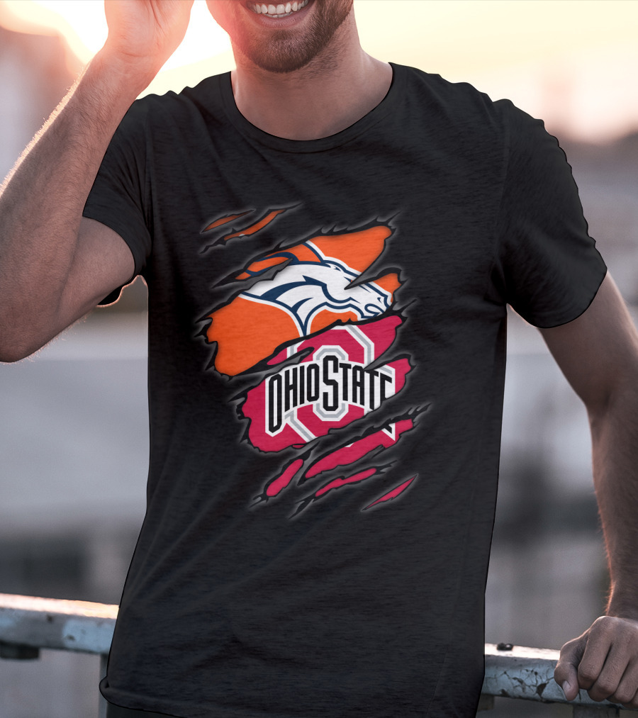 Brocos Ohio State Broncos Logo Ohio State Buckeyes Emblem T-Shirt
