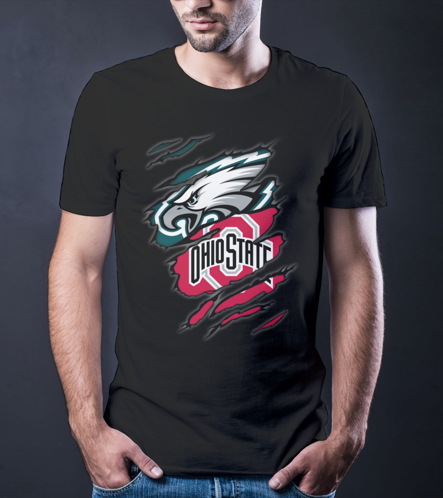 Philadelphia Eagles Ohio State Buckeyes Crossover T-Shirt