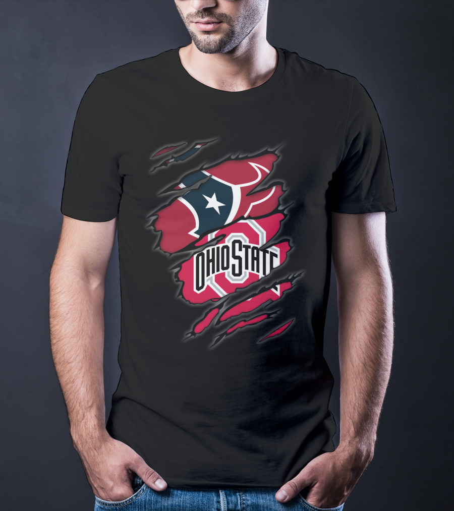 Texans Ohio State Logo Mashup T-Shirt