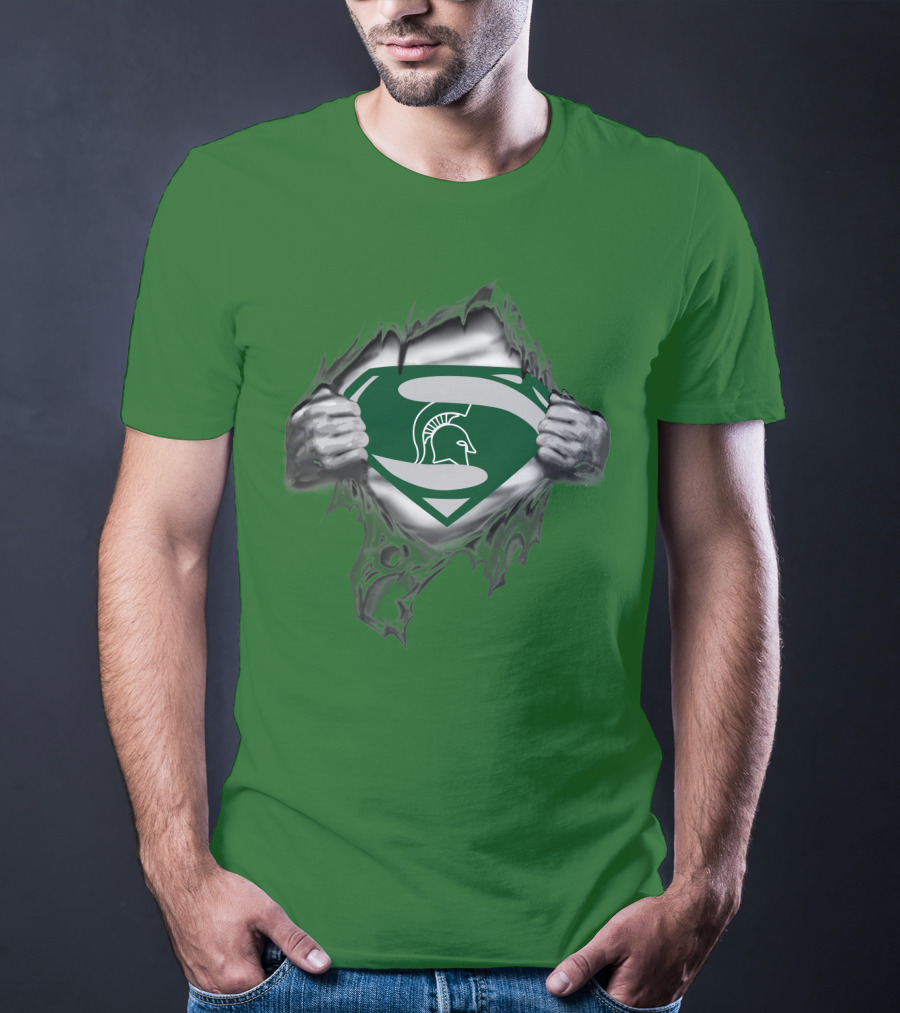 Spartans Super Man Shield Logo Tear-Away T-Shirt