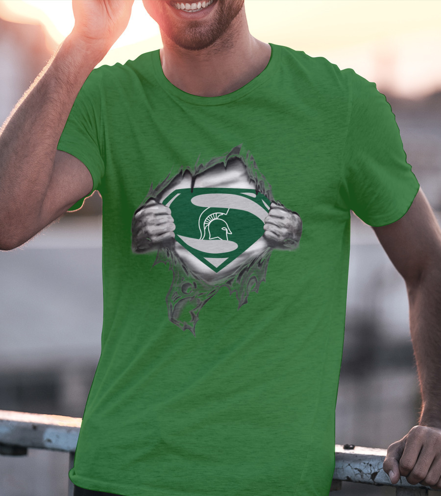 Spartans Super Man Shield Logo Tear-Away T-Shirt