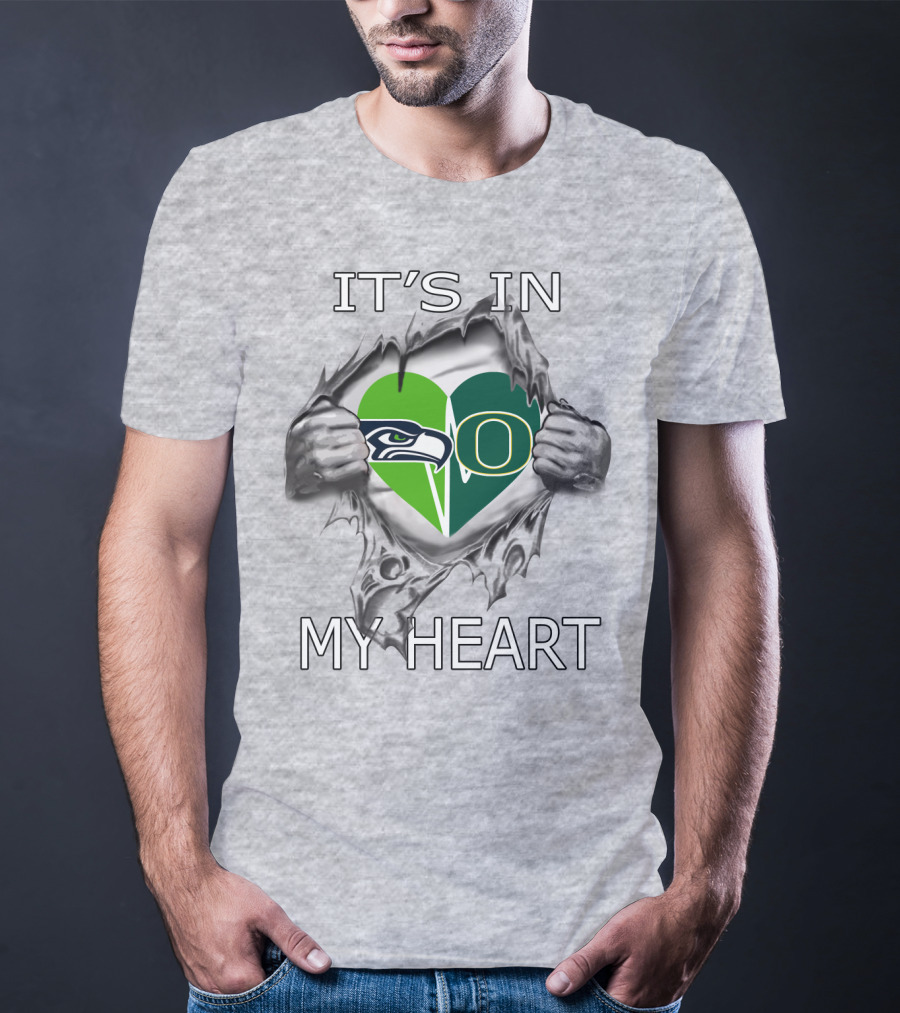 Seahawks Oregon Heart It's In My Heart T-Shirt