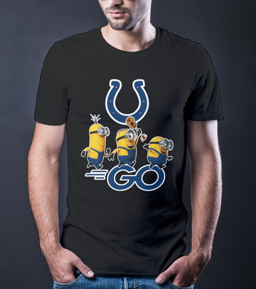 Minions Go Colts Football Fan Fun T-Shirt