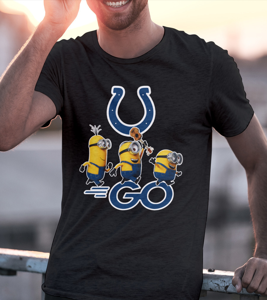Minions Go Colts Football Fan Fun T-Shirt