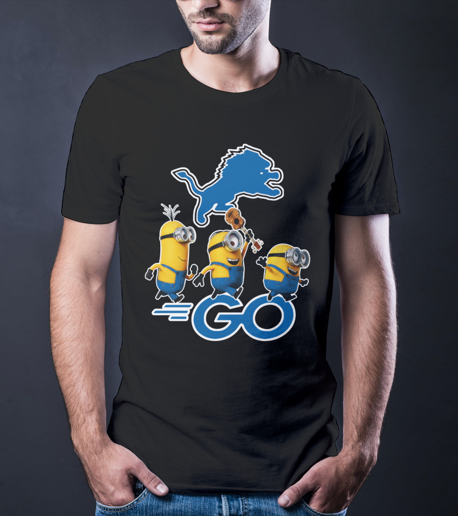 Detroit Lions Minions Go T-Shirt