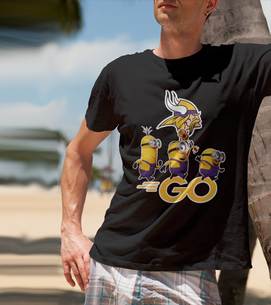 Minions Go Vikings Football Fan T-Shirt