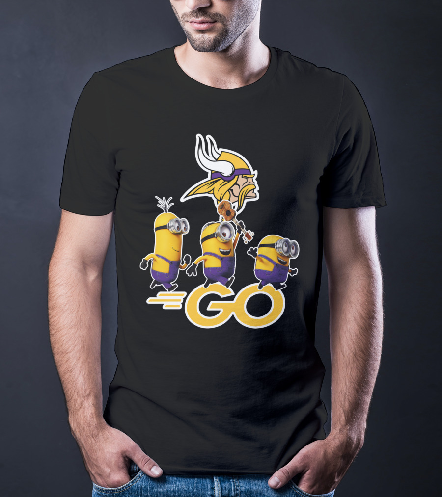 Minions Go Vikings Football Fan T-Shirt