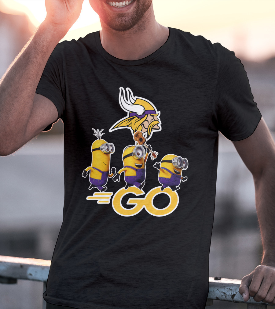 Minions Go Vikings Football Fan T-Shirt