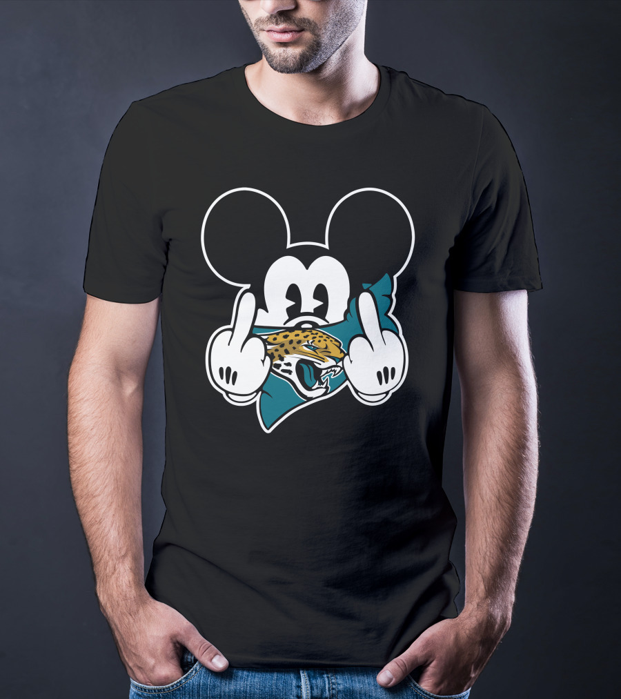 Jaguars Mickey Mouse Middle Finger T-Shirt