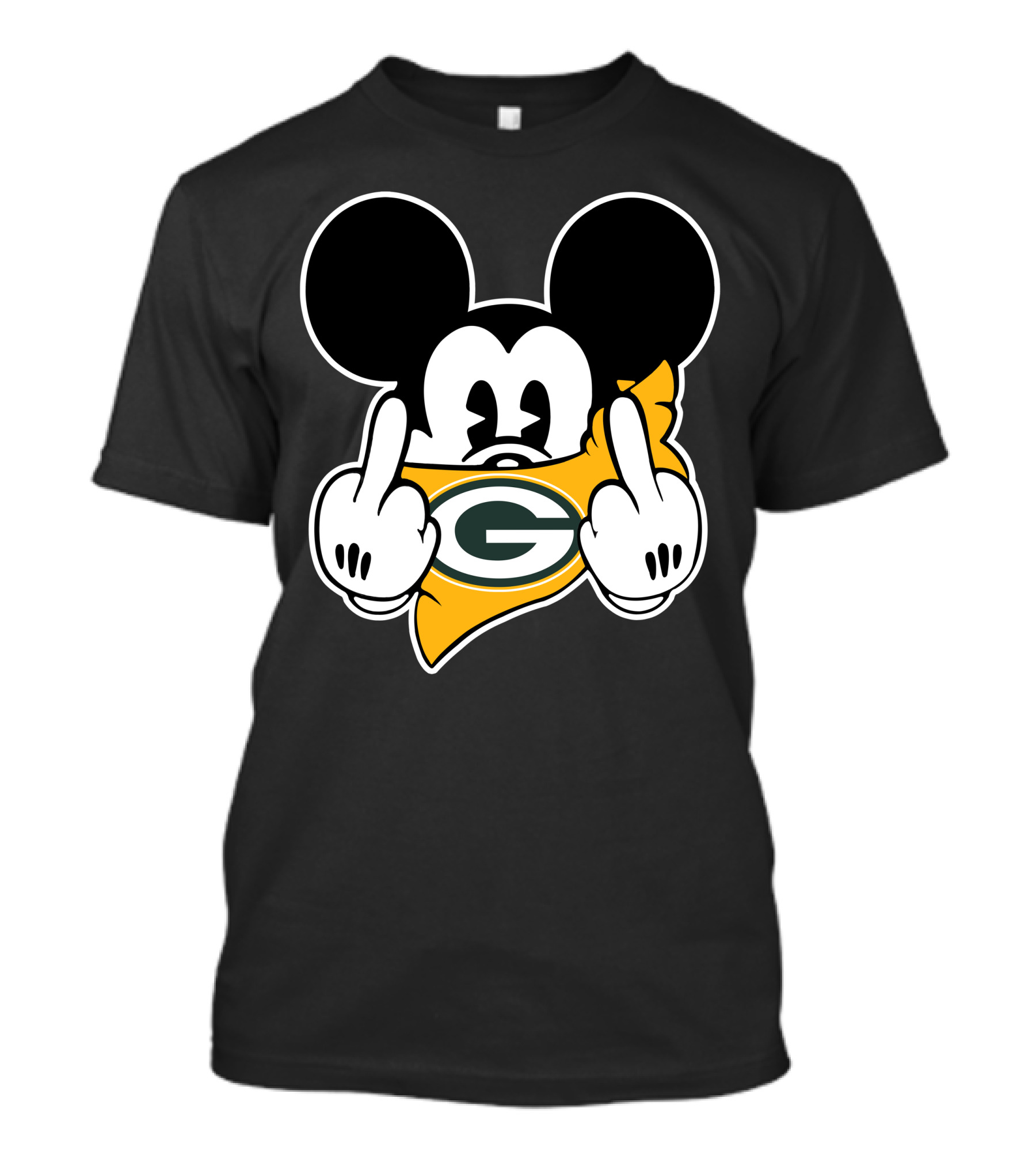 Packers Mickey Mouse Middle Finger Gesture T-Shirt