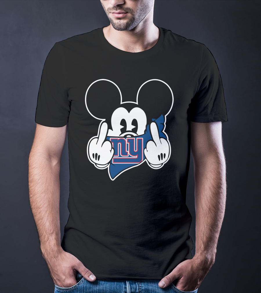 Mickey Hands Gesture New York Giants Bandana T-Shirt