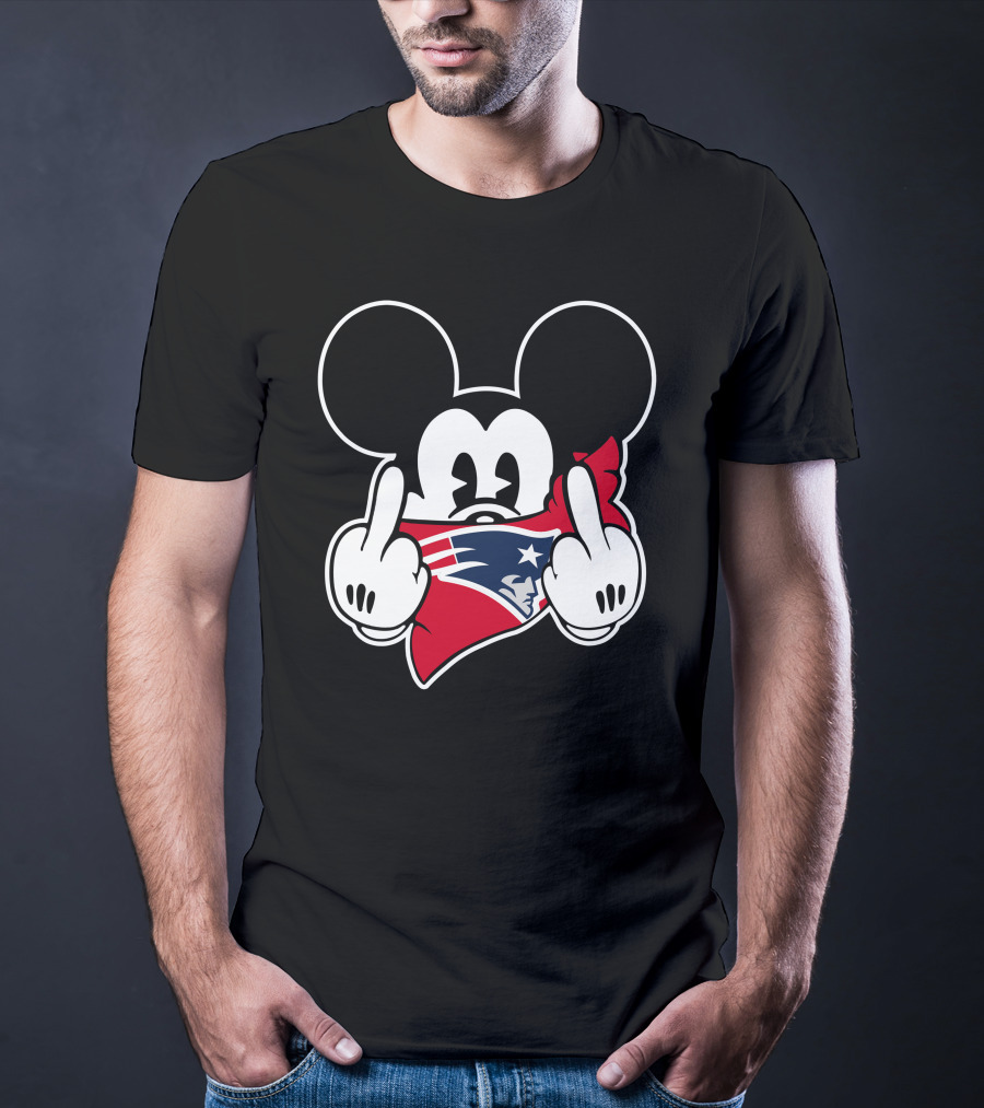 Mickey Patriot Middle Finger Emblem T-Shirt