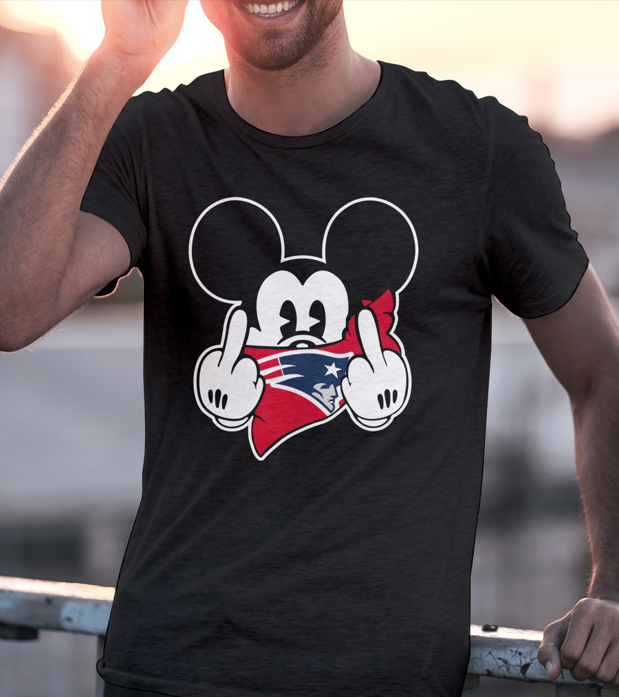 Mickey Patriot Middle Finger Emblem T-Shirt