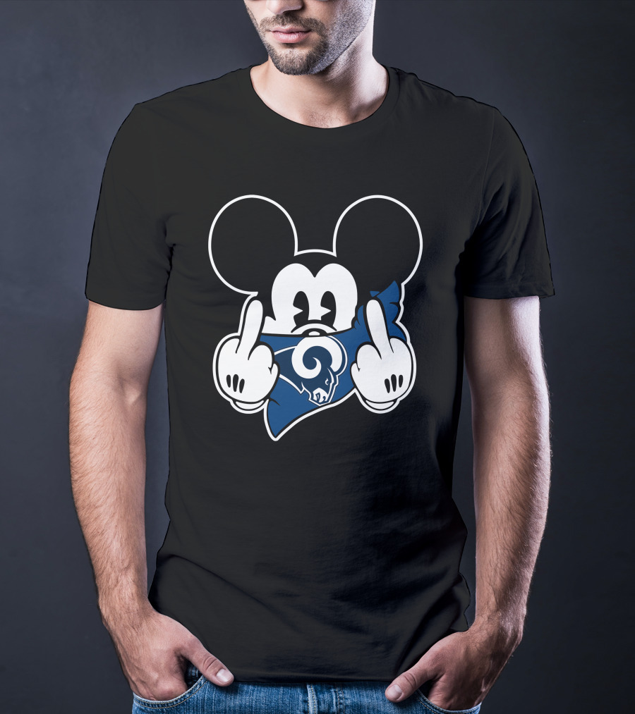 Rams Mickey Mouse L.A. Fan Gesture T-Shirt