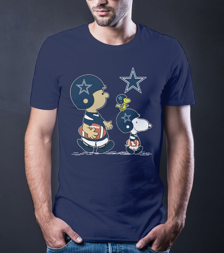 Cowboys Snoopy Football Peanuts Characters Dallas Star T-Shirt