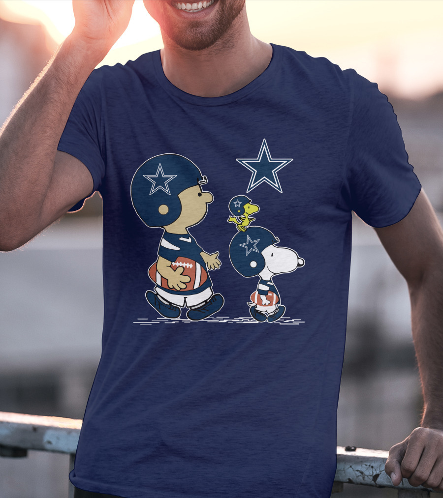 Cowboys Snoopy Football Peanuts Characters Dallas Star T-Shirt