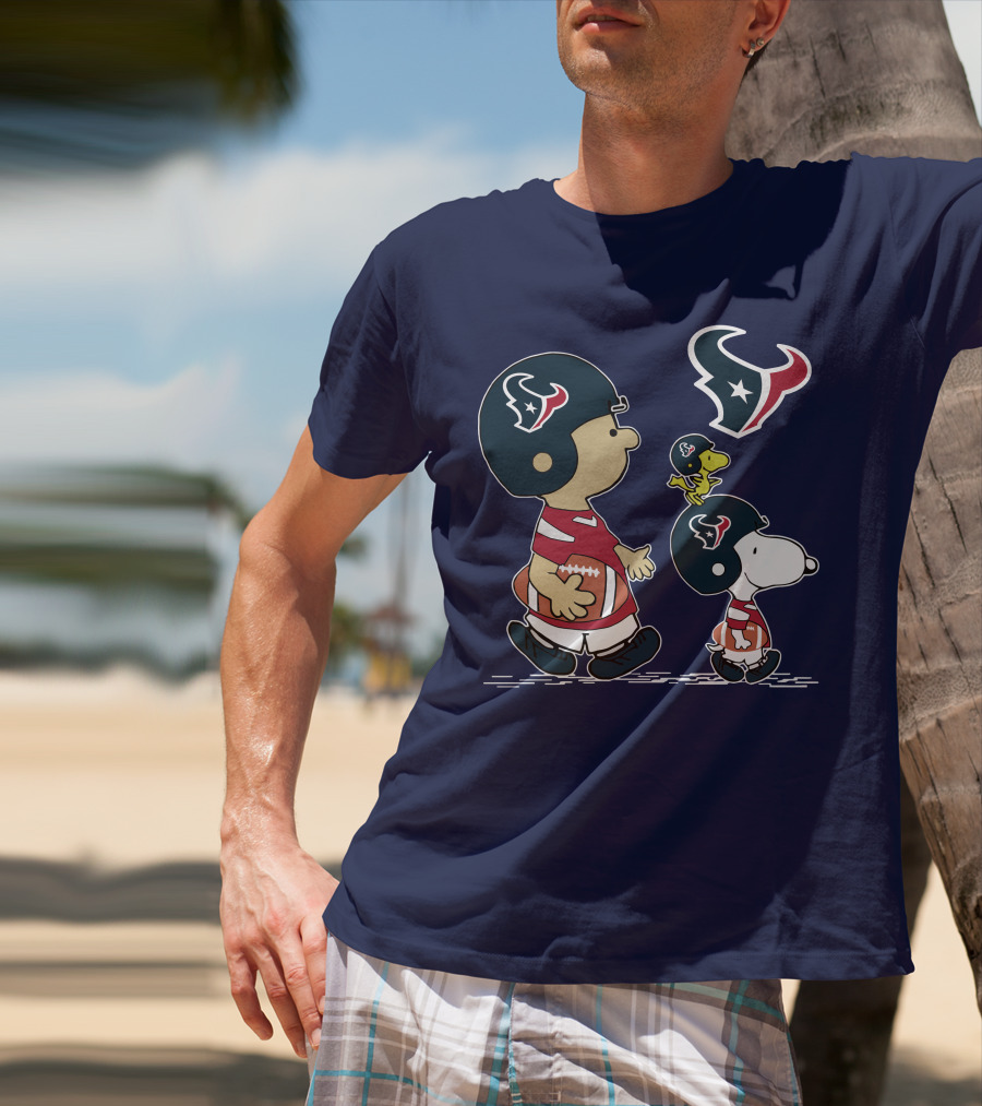 Houston Texans Snoopy And Woodstock Football Team Spirit T-Shirt
