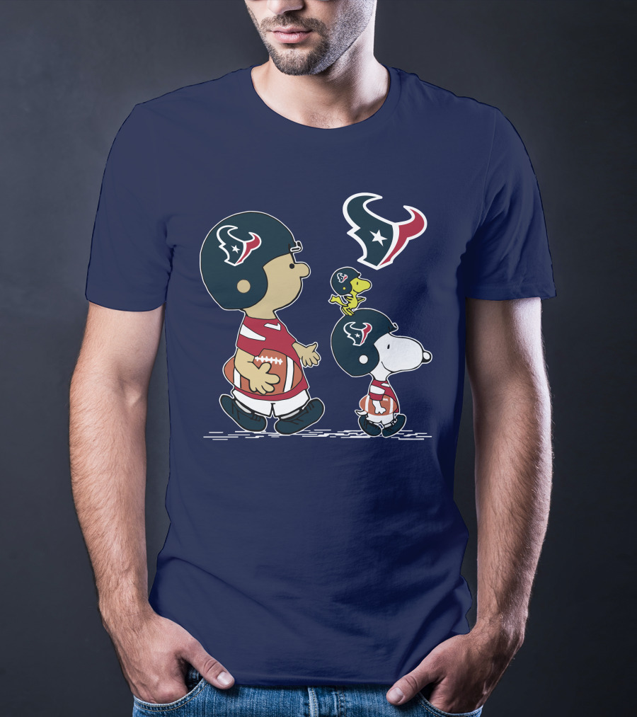Houston Texans Snoopy And Woodstock Football Team Spirit T-Shirt