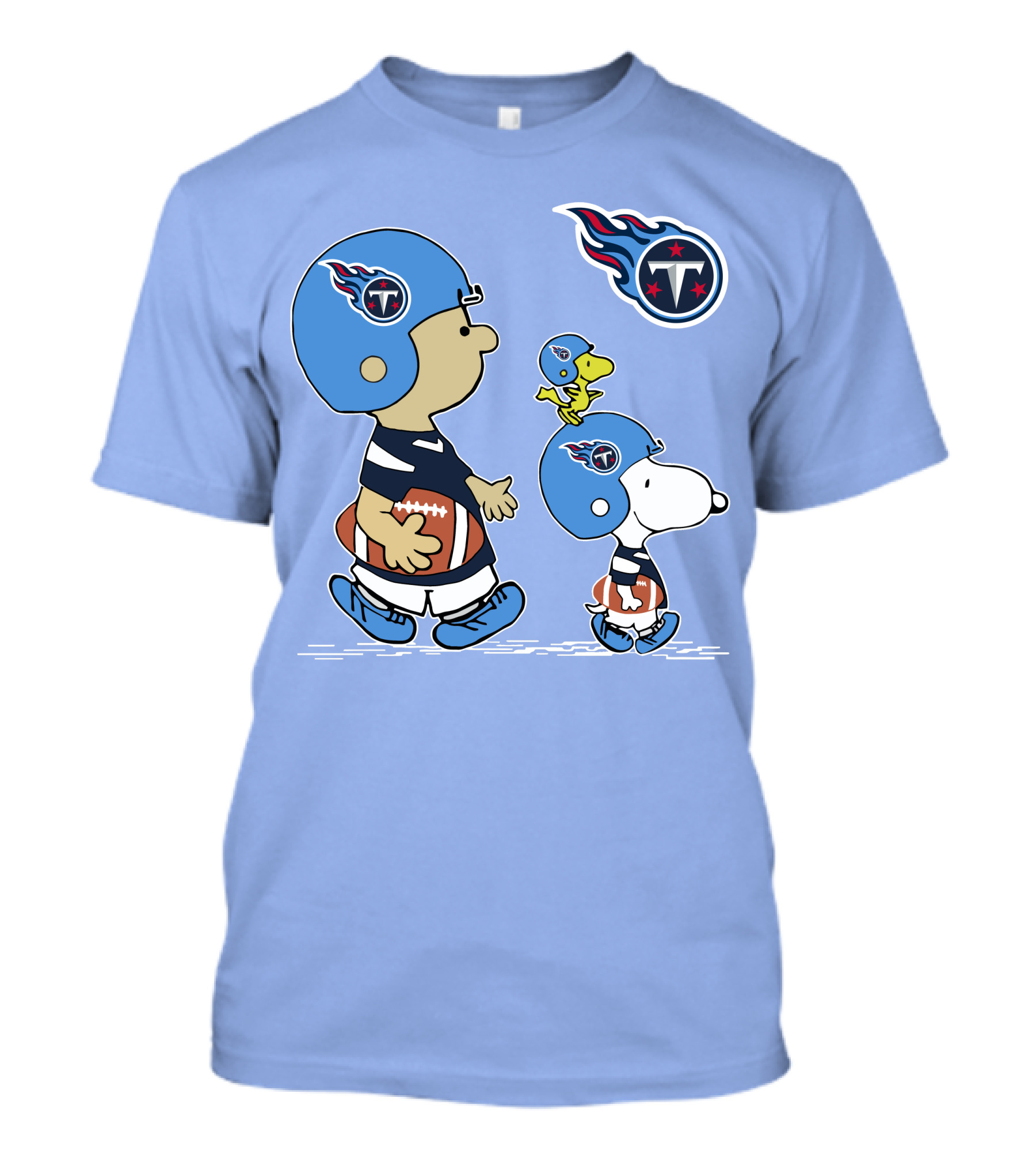 Titans Football Snoopy And Friends Helmet Walk T-Shirt