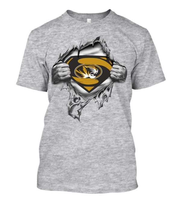 Missouri Tigers Superman Shield Rip T-Shirt